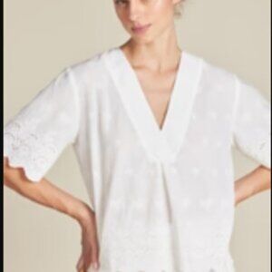 NWT TROVATA / BIRDS OF PARADISE - NEVE SHIRT BRODERIE ANGLAISE - size M